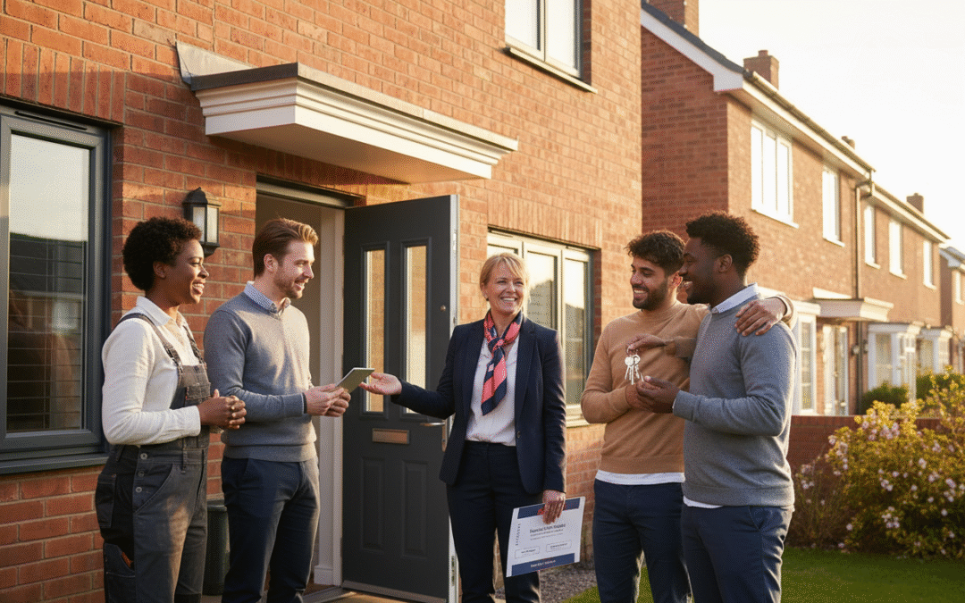 First-time buyers securing low-deposit mortgages with family support in the UK.