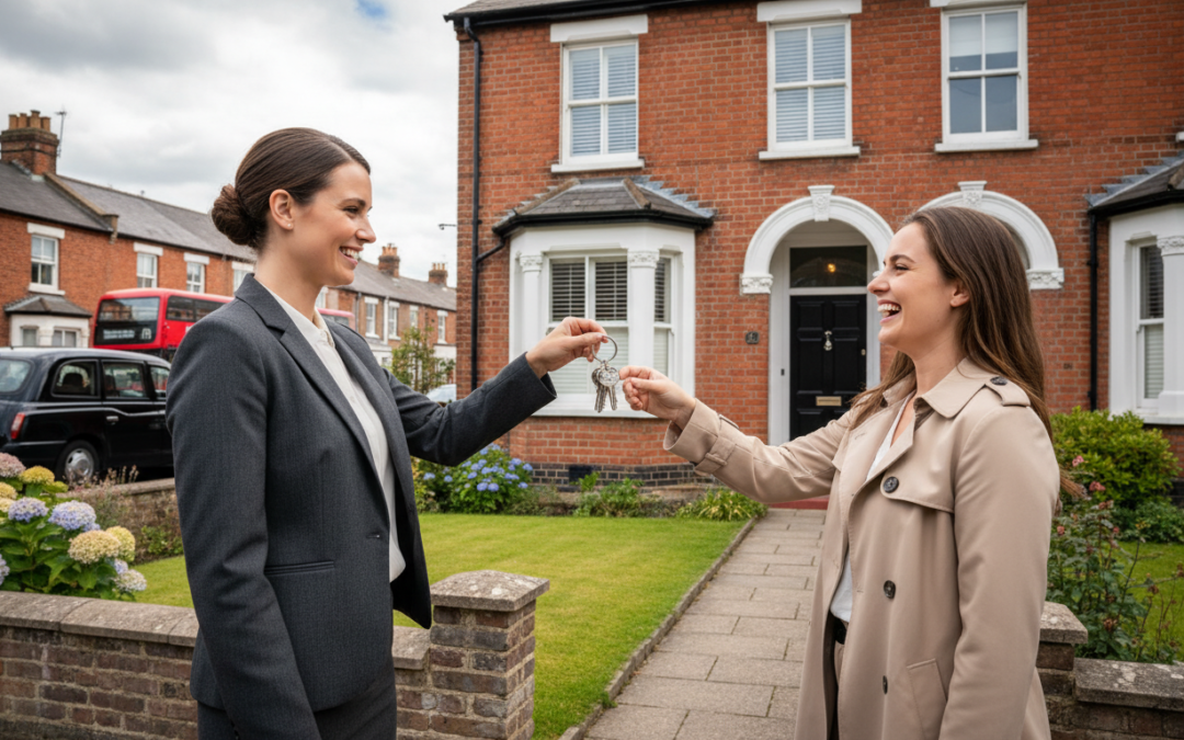 First-time buyers celebrating new home with a £5,000 deposit mortgage