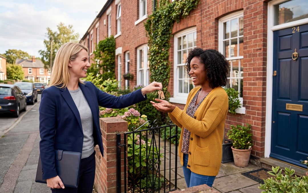 First-time buyers, contractors, and self-employed individuals celebrating homeownership with a 98% LTV mortgage